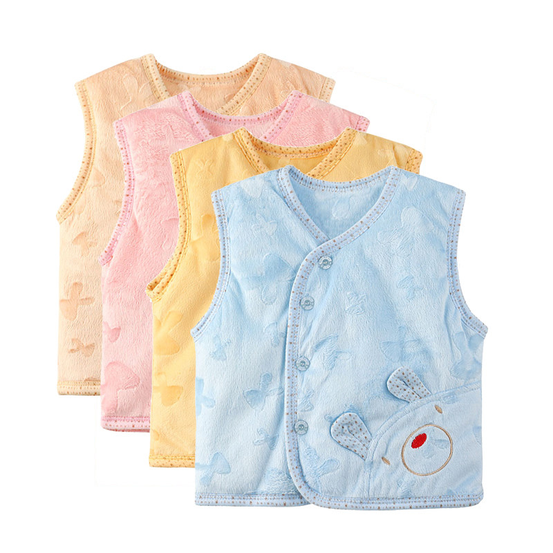 Baby vest autumn and winter warm small coat newborn waistcoat vest newborn quilted vest 0-1 years old