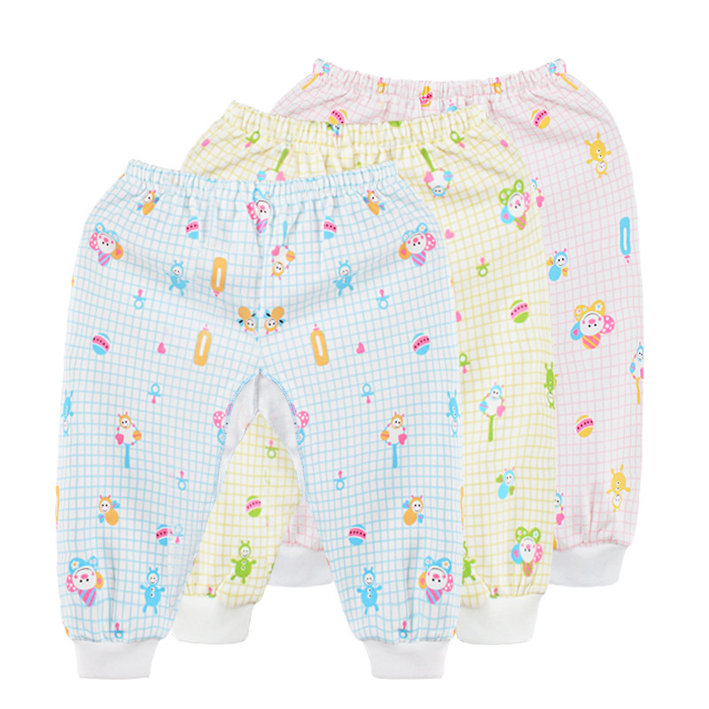 Baby cotton pants boys can open the file pants female baby trousers newborn summer clothes spring and autumn pants clothes pajamas