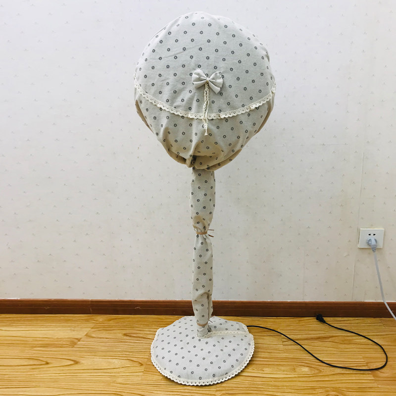 Electric fan dust cover All-inclusive increase universal floor-to-ceiling round small sun heater Cotton and linen art dust cover
