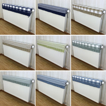  Custom-made half-pack radiator cotton and linen plaid cover anti-blackening simple household old-fashioned heating cover decorative cover