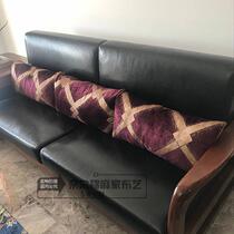 Sofa long cushion cover Triangle pillow Rectangular waist pillow pillowcase Cotton and linen pillow custom cushion cover