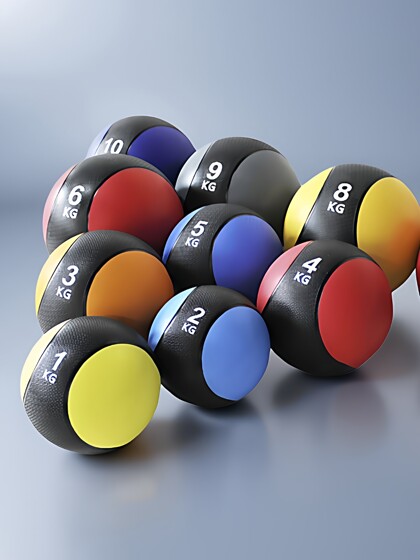 Double-ear handle rubber medicine ball gym gravity wall ball 3/5 kg MedicineBall private classroom equipment
