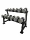 Pure Steel Electroplated Dumbbells 2.5~25kg Six/Ten Sets of Dumbbell Racks for Home Gym Commercial Strength Training