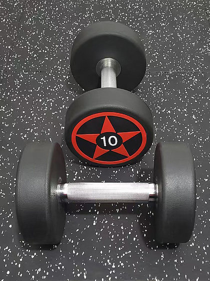 Yuxin Round-Head Rubber Pev Dumbbell Rack Set Combination for Men's Dormitory Home Fitness and Body Shaping Studio Dumbbells