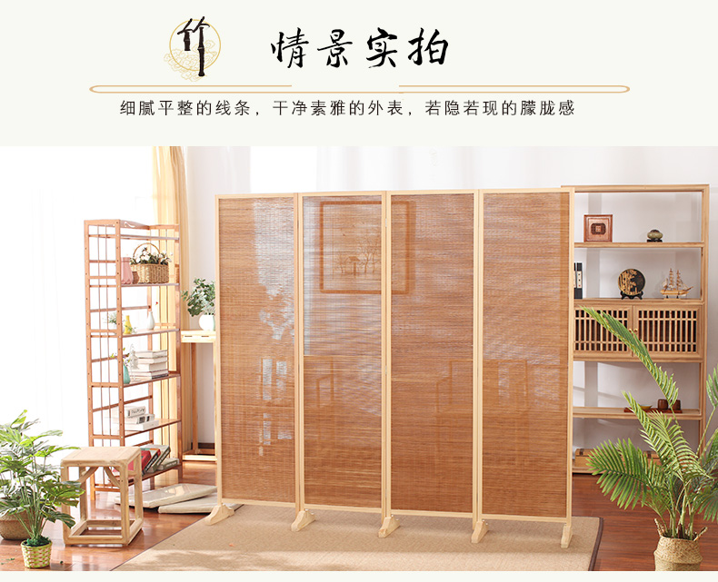 Trung Quốc mới Zen phân vùng màn hình phòng trà đơn giản di động màn hình gấp khách sạn câu lạc bộ khách sạn tre nghệ thuật cửa gỗ - Màn hình / Cửa sổ tấm bình phong bằng vải