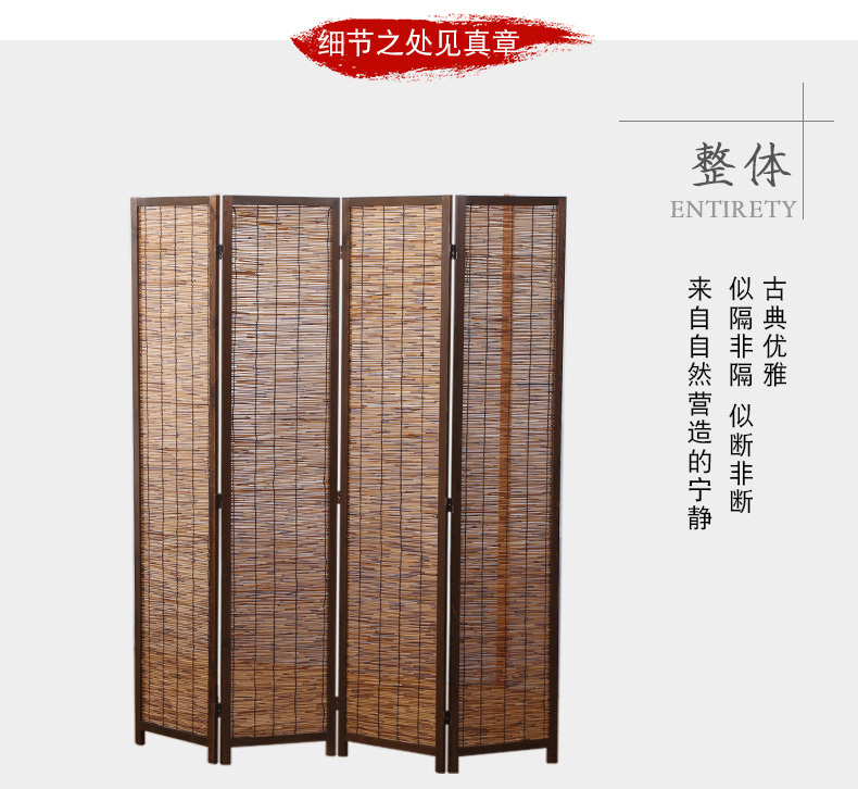 Màn hình gỗ rắn màn hình sậy màn hình gấp màn hình Trung Quốc phân vùng màn gấp màn hình khách sạn nhà hàng màn hình hiên - Màn hình / Cửa sổ mẫu khung cửa sổ gỗ đẹp