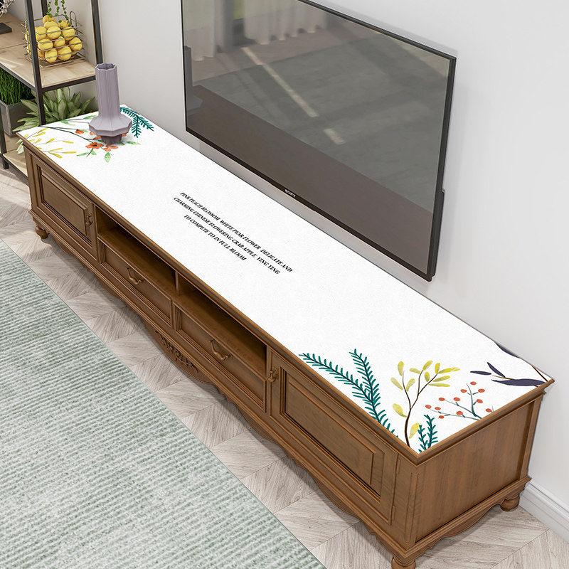 TV cabinet anti-dust PVC table mat waterproof and anti-oil wash home cover cloth anti-burn leather tea table cloth custom