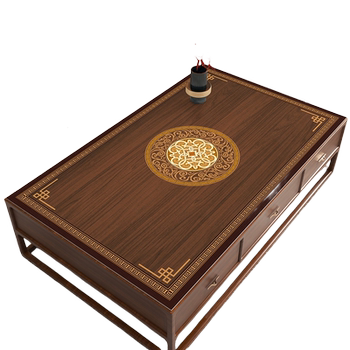 Chinese style wood grain leather coffee table mat waterproof and oil proof Chinese style wood grain leather coffee table mat waterproof and oil proof