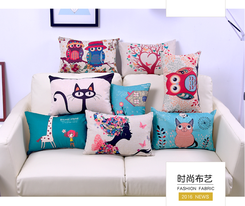 2 Gói gối đệm gối nữ thắt lưng gối tựa phim hoạt hình sáng tạo quà tặng tùy chỉnh ngủ trưa nghỉ trưa gối gối tựa sofa