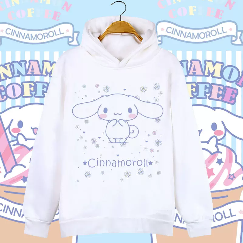 Милая толстовка-худи для мужчин и женщин для студентов, Cinnamoroll, семейный стиль