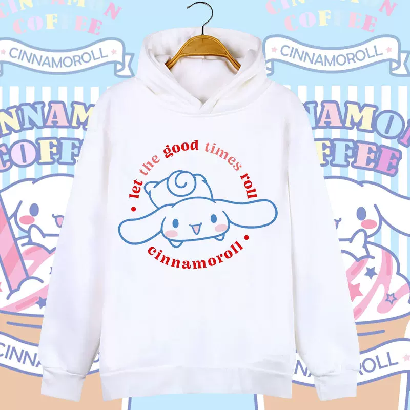 Милая толстовка-худи для мужчин и женщин для студентов, Cinnamoroll, семейный стиль