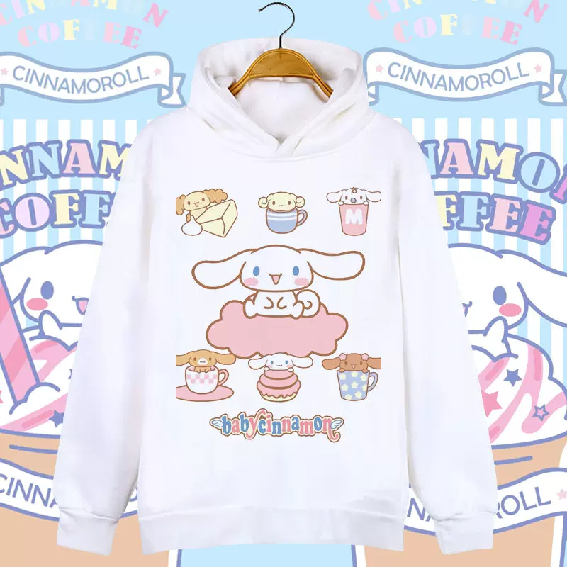 Милая толстовка-худи для мужчин и женщин для студентов, Cinnamoroll, семейный стиль