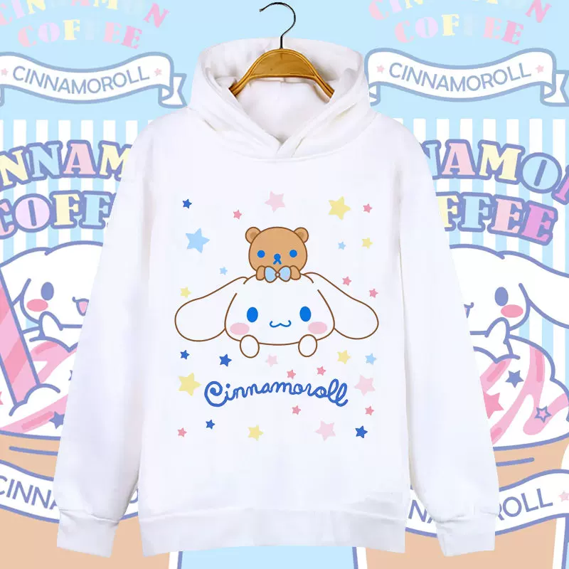 Милая толстовка-худи для мужчин и женщин для студентов, Cinnamoroll, семейный стиль