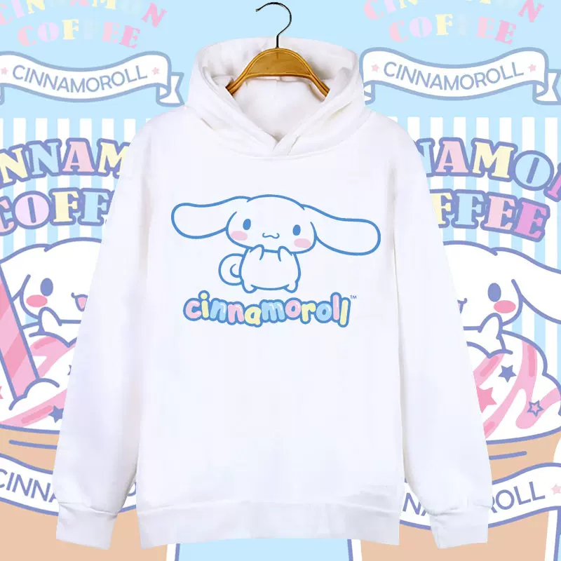 Милая толстовка-худи для мужчин и женщин для студентов, Cinnamoroll, семейный стиль