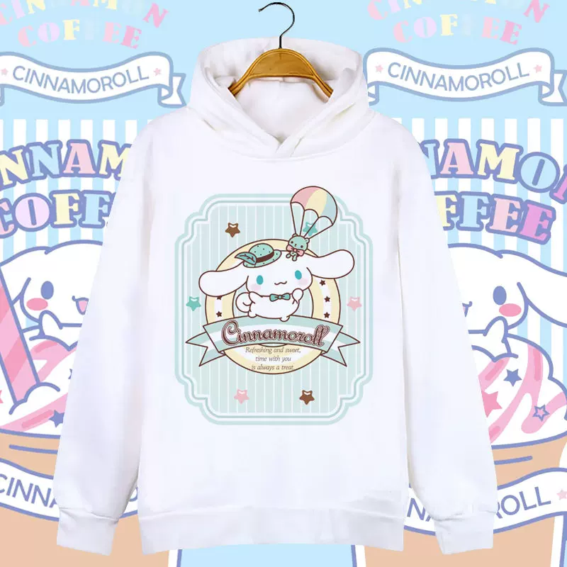 Милая толстовка-худи для мужчин и женщин для студентов, Cinnamoroll, семейный стиль