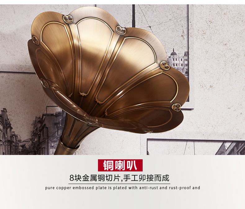 Otino phonograph retro vinyl ghi máy nghe nhạc phong cách châu Âu trang trí phòng khách kiểu cũ kỷ lục máy nghe nhạc âm thanh nhà 328 	kim đầu đĩa than pioneer	