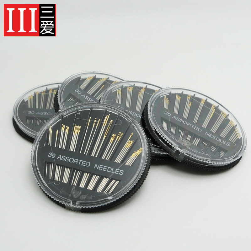 家庭用縫い針、キルト縫い針、セータークロスステッチ針、縫い針、手縫い針、大型針箱
