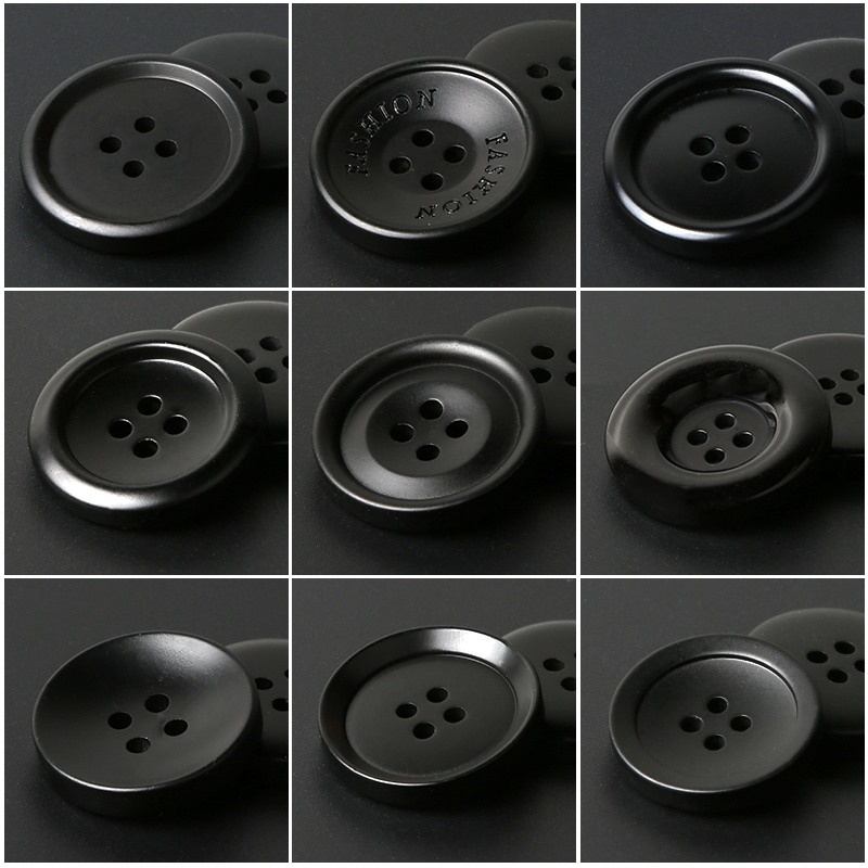 Round Black Coat Buttons for Men and Women, Suit Jacket Buttons, Clothing, Trench Coat, Top, Pajamas Button Accessories