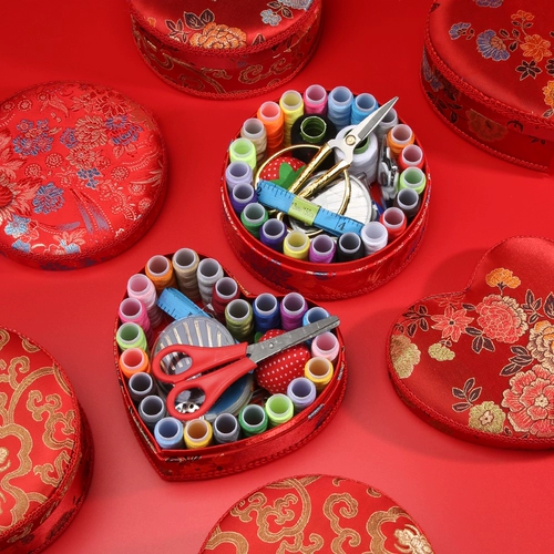 Свадебная игольчатая коробка коробка, сопровождающая мешок с иглой и домохозяйства с макияжем с высокими практическими инструментами с высоким уровнем швейной куртки с высоким уровнем