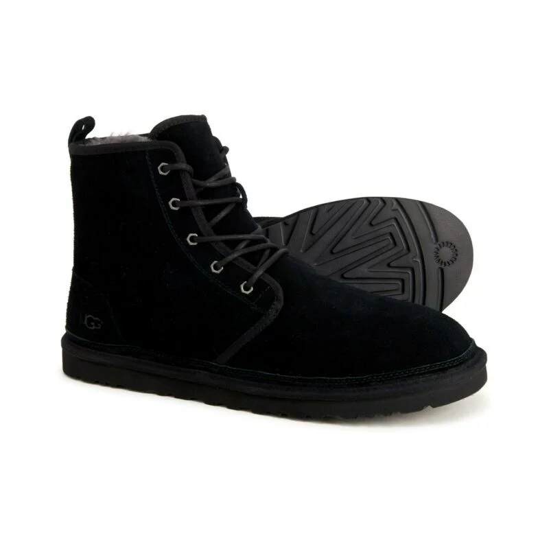 Мужские ботинки UGG на ленточной шнуровке с высоким голенищем, утепленные из шерсти, повседневные ботинки короткие HARKLEY