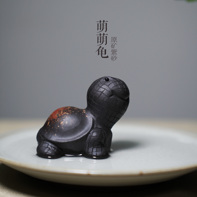 Jinyan Yixing Original Mine Purple Sand Tea Darling Old Purple Clay Full Handmade Tea Play Sculpture Utiliti Tea With Tea Tray Hem