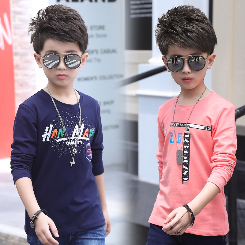 Children's clothing boys long-sleeved T-shirts baby autumn clothing boys cotton tops middle-aged children's T-shirts children's spring and autumn bottoming shirts