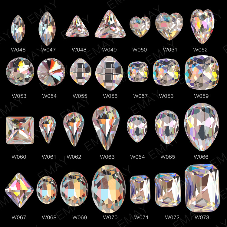 Nail wedding bride wedding nail big diamond jewelry diamond swarovski water diamond special-shaped AB color diamond luxury tip bottom diamond