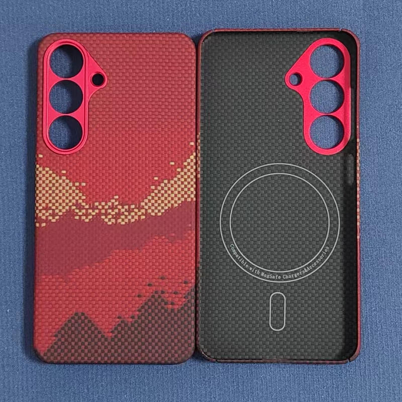 Suitable for Samsung S25 and S25+ Phone Cases, Aramid Fiber Ultra-Thin Business Magnetic High-End Personalized Phone Protective Case