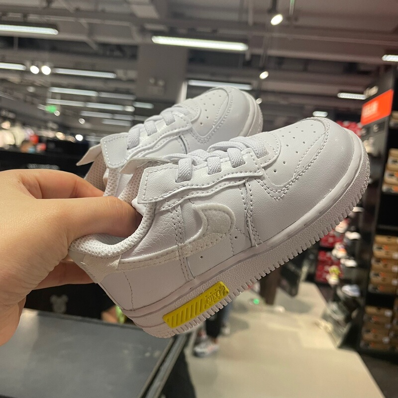 Nike Genuine Children's Sneakers, Kids' Air Force One Slip-On White Shoes, Versatile Sports Shoes Do6147