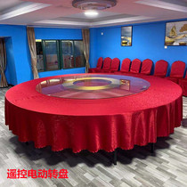 Electric Turntable Round Table Base Automatic Transfer Core Hotel Hotel Restaurant Bag Compartment Table Turntable Rotary Table Remote Control Base