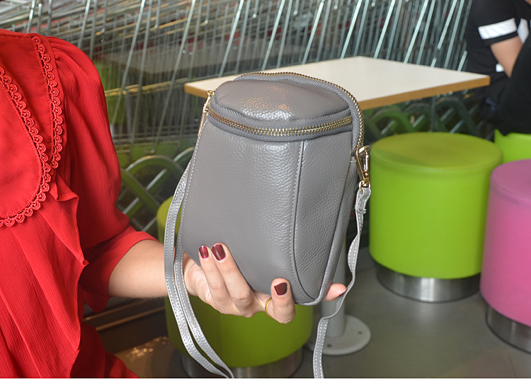 Hàn quốc phiên bản của lớn top lớp mềm da bò đôi điện thoại di động purse crossbody túi nhỏ công suất lớn túi Messenger da nữ túi đeo chéo xiaomi