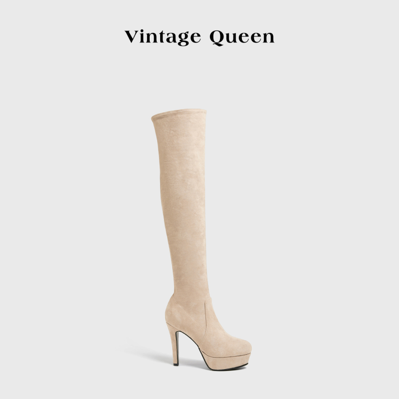 Two-Way Knee-High Version ~ Shai Hui Zi Style Waterproof Platform High-Heeled Long Boots for Women, Autumn and Winter 2025 New Korean Style Slim Boots Two-Way Knee-High Version ~ Shai Hui Zi Style Waterproof Platform High-Heeled Long Boots for Women, Autumn and Winter 2025 New Korean Style Slim Boots