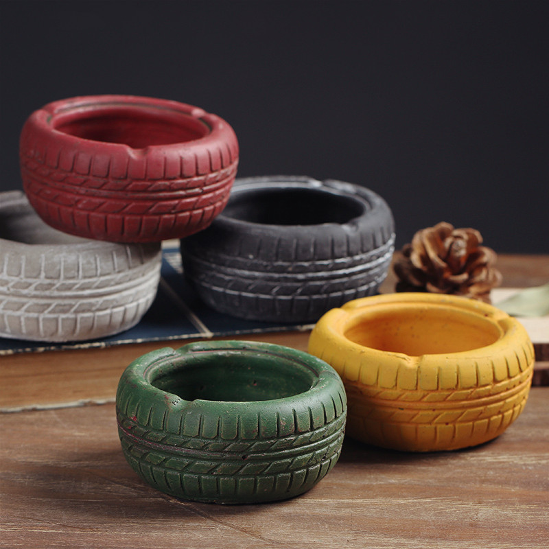 American retro tire modeling personality trend ashtray creative home Nordic ins bar decoration ornaments