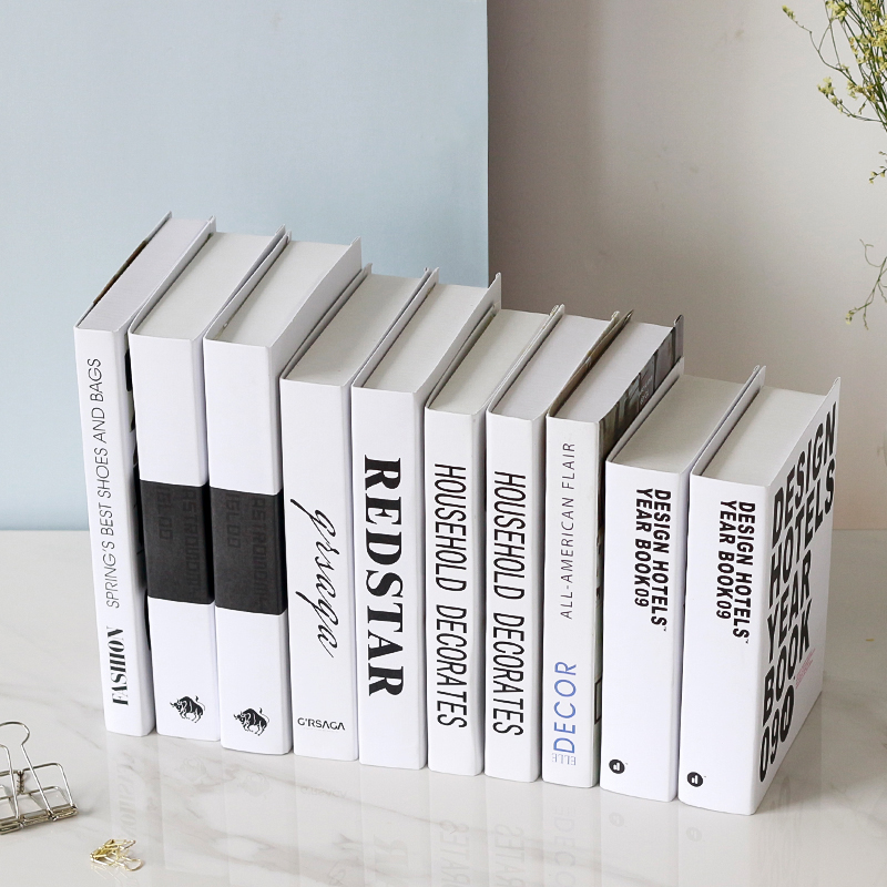 Nordic simple modern simulation book fake book decoration Home soft decoration Creative dining room living room bookcase decoration book