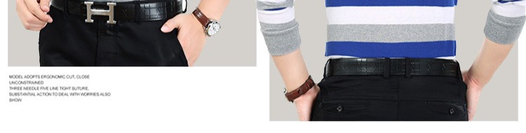 Mùa thu mới bố dài tay áo thun nam sọc áo polo lỏng lẻo cỡ lớn áo sơ mi nam trung niên áo thun nam cổ tròn