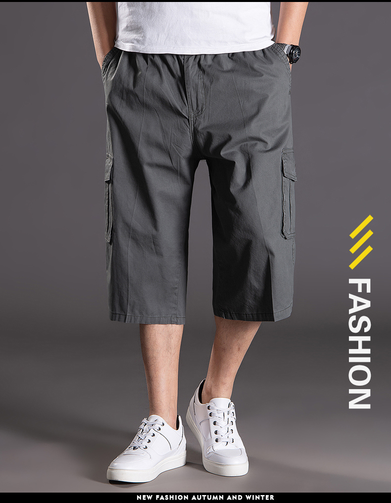 Mùa hè mỏng mảnh ngụy trang quần short cắt quần quần nam cộng với chất béo XL béo breeches giản dị 7 quần - Quần short quần sọt nam