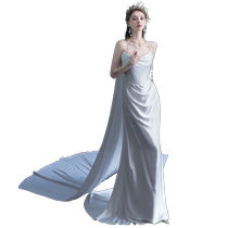 odelia Greek French Western Queen Mother Light Wedding Dress 2024 New Bride Going Out Satin