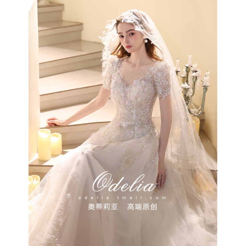 Odelia《London》2026 New Style Light Wedding Dress, Small Formal Dress, Petite Bride's French-Style Going-Out Dress, Lightweight