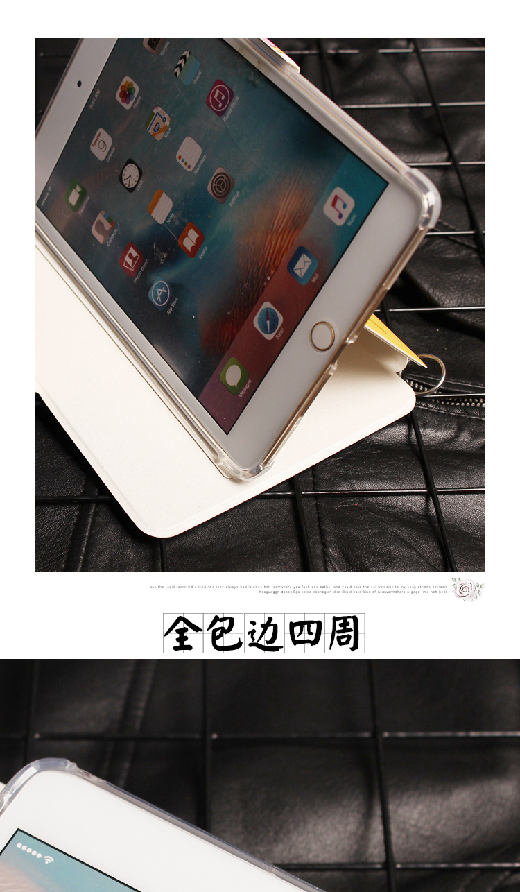 ipad bộ bảo vệ mini4 kháng thả silicone của Apple Mini 2 Full viền vỏ vỏ mềm A1489 tablet subnet đỏ mini3 phim hoạt hình dễ thương A1538 - Phụ kiện máy tính bảng vỏ ipad air 2