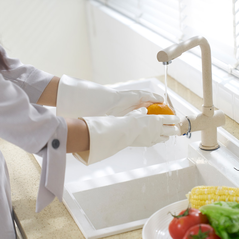 Kitchen housework waterproof Alglue brushing bowls dishwashing gloves Laundry cleaning housework plastic rubber sheet rubber durable