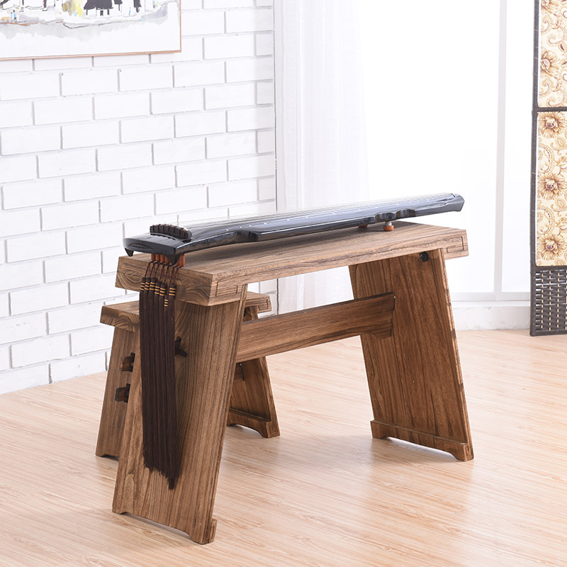 The resonance box portable topography of the wooden Guzhen Guqin Table Stool can be removed from the antique Gu Ming Qing Calligraphy French Tea Table