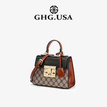 GHG light luxury brand big-name printing shoulder bag 2021 new fashion trend messenger portable Kelly bag