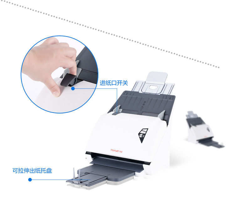 Người sáng lập Z60D Người quét sáng lập Z60D Quét liên tục hai mặt tốc độ cao 60 trang / 120 khuôn mặt / phút - Máy quét