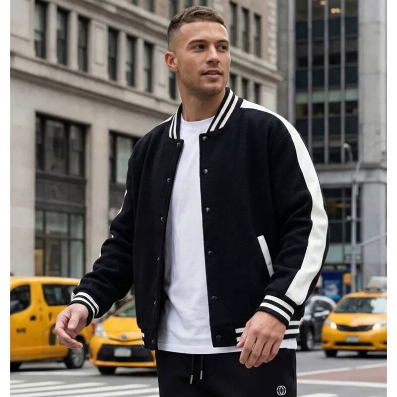 Trendy Brand Original Spring and Autumn Baseball Jacket for Men and Women, Loose-Fitting Genuine Leather Color-Blocked Sports Coat, Couple Style Cardigan Trendy Brand Original Spring and Autumn Baseball Jacket for Men and Women, Loose-Fitting Genuine Leather Color-Blocked Sports Coat, Couple Style Cardigan