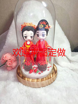 Ultra-light clay clay soft pottery Q edition newlywed handmade drawing custom Valentines Day gift wedding anniversary