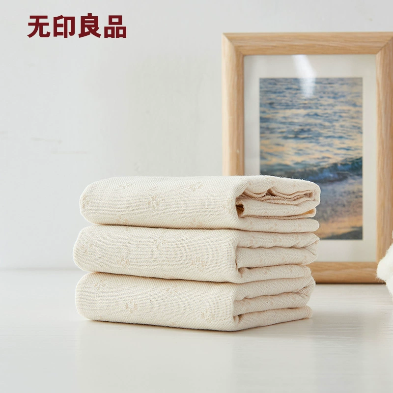 Khăn lau mặt trẻ em MUJI Khăn bông nguyên chất Cotton hữu cơ mềm thấm khăn - Khăn tắm / áo choàng tắm