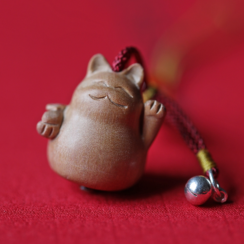 Hospitality cat India Old Mountain Honolulu Sandalwood Pendant Mobile Phone Sling Red Wood Pendant Sandalwood Ornament Black Meat Sink Water Gift 0618
