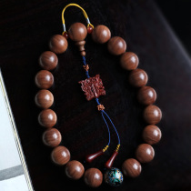 Dai Fei India Laoshan Sandalwood original hand-held beads Sandalwood rosary men and women black meat hand skewers Chinese style Buddha beads 1263