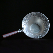 Goldfish Tea Leak India Small Leaf Purple Sandalwood Pure Silver Tea Strainer Tea Tea Filter Tea Filter Tea Appliance 0372