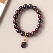 Luoyao Hai Nan Huanghuali 12MM female bracelet old material grimace sea yellow old material sandalwood male Buddha beads hand string 1231
